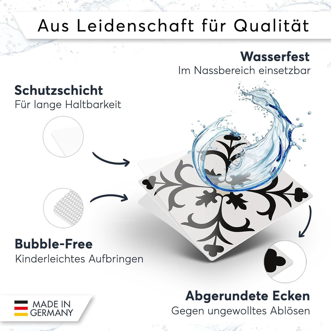CREATISTO Klebefliesen Stickerfliesen Fliesenfolie - Hochwertige Aufkleber Sticker für Fliesen I Kle