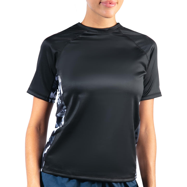 Kanu Surf Breeze Damen Rashguard & Workout Top mit LSF 50+, kurzärmelig XS Eden Black, XS Eden Black