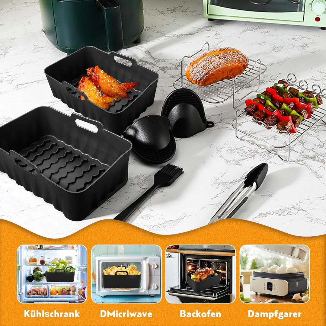 HLElUKT Ninja Heissluftfritteuse Zubehör,Airfryer Zubehör für Ninja Foodi Max Dual Zone Heissluftfri