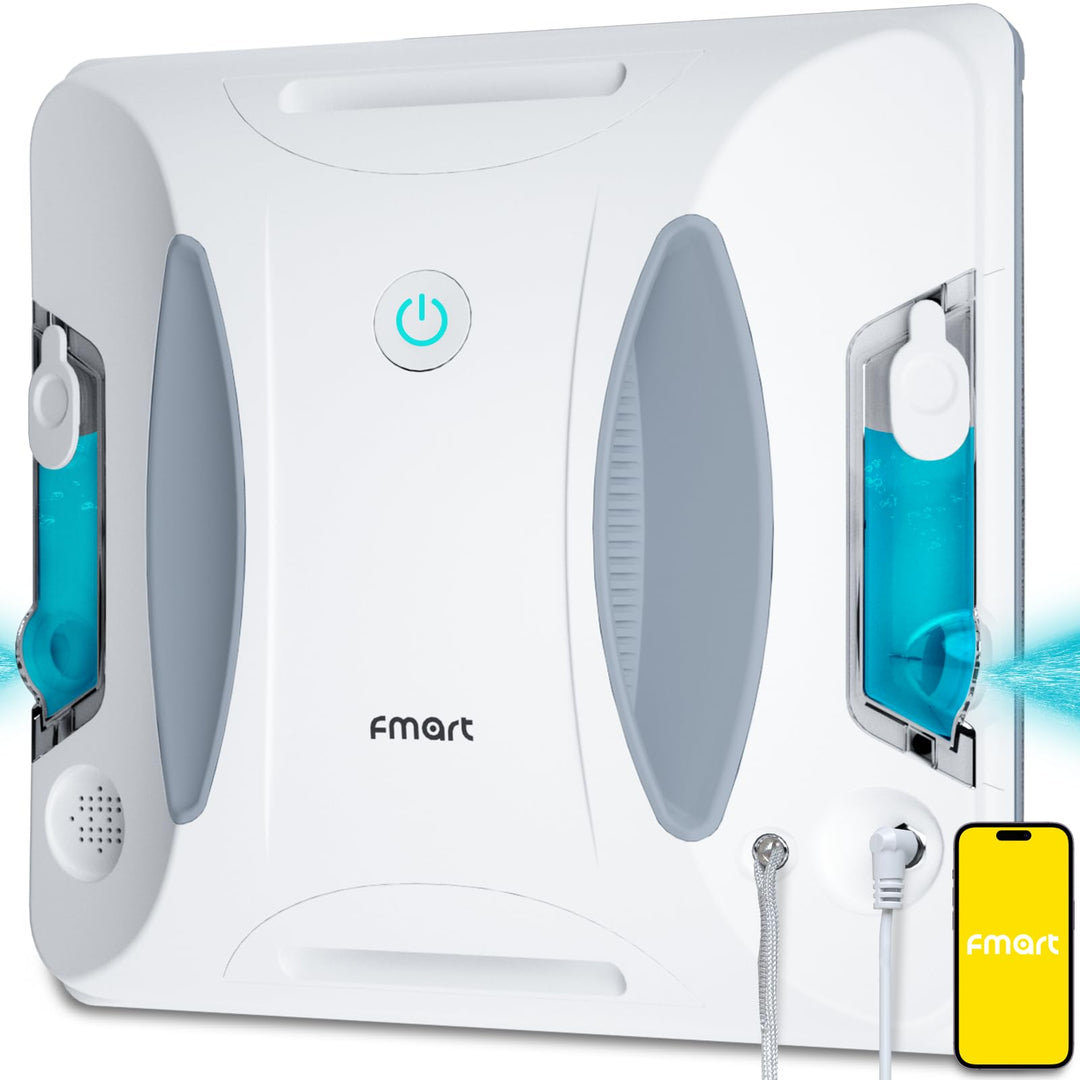 W6 Fensterputzroboter Automatisches Dual-Sprühfunktion mit 60ML DoppelwasserTank, 3800 Pa automatisc