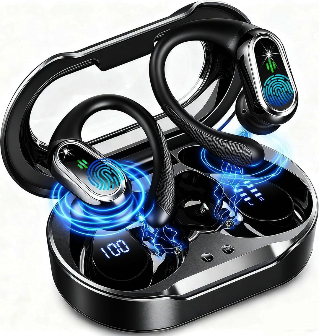 2026 Bluetooth Kopfhörer, Kopfhörer Kabellos Bluetooth 5.4 Sport tiefer Bass, 50 std Spielzeit In Ea