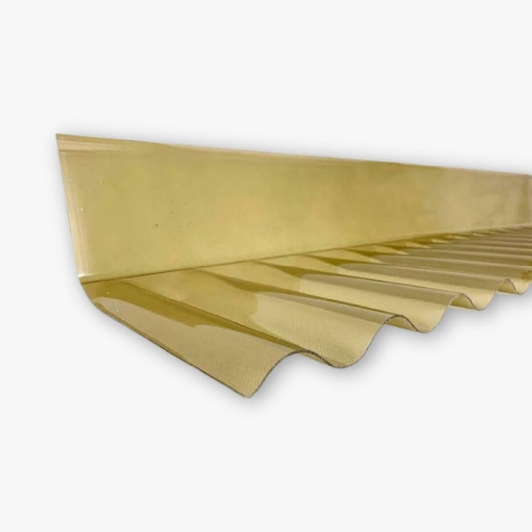 Wandanschluss für Profil Sinus Wellplatte 76/18 - PVC Bronze Breite 1100, Profilseite 245, Glatte Se
