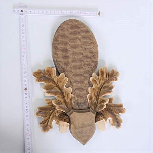 3 Stück Geschnitzte Trophäenschilder für REH Rehbock Geweihe (ganze Nase) in getönt GH 31 cm
