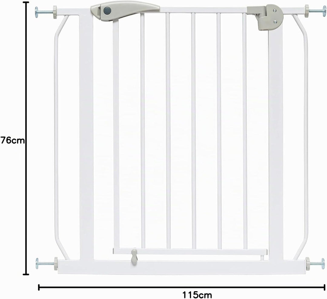 ib style® Berrin ! PREISSIEGER ! Treppengitter 58-175cm | Türschutzgitter | Ohne Bohren | 90° Stop |