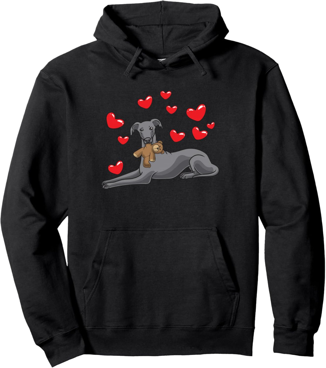 Italienisches Windspiel Hund mit Kuscheltier Pullover Hoodie