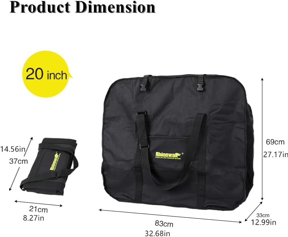 SUNELFFY 20 Zoll faltbare Fahrradtasche Fahrrad Tragetasche Fahrrad Reise Tragetasche Fahrrad Transp