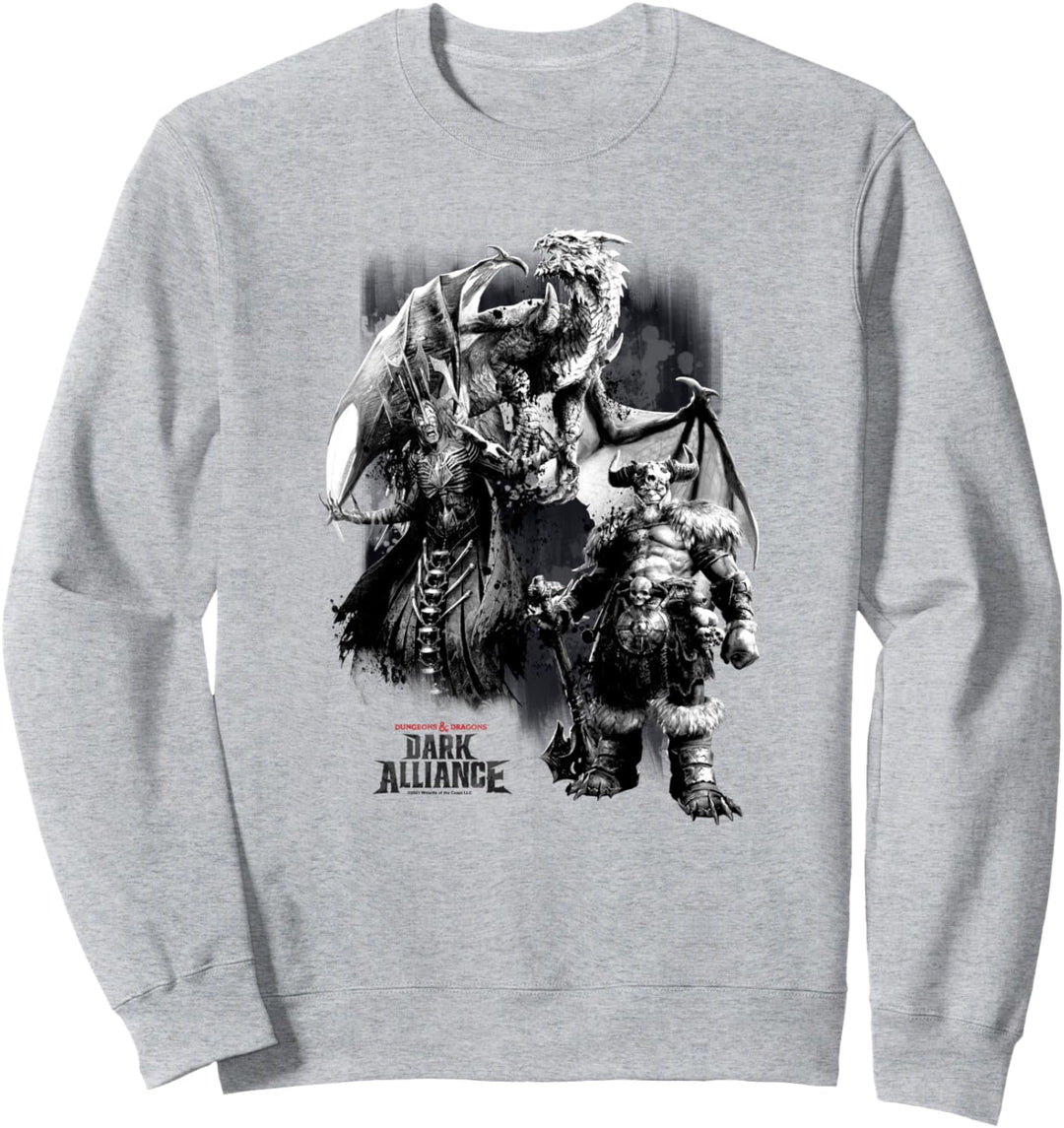 Dungeons & Dragons Group Shot Dark Alliance Black & White Sweatshirt