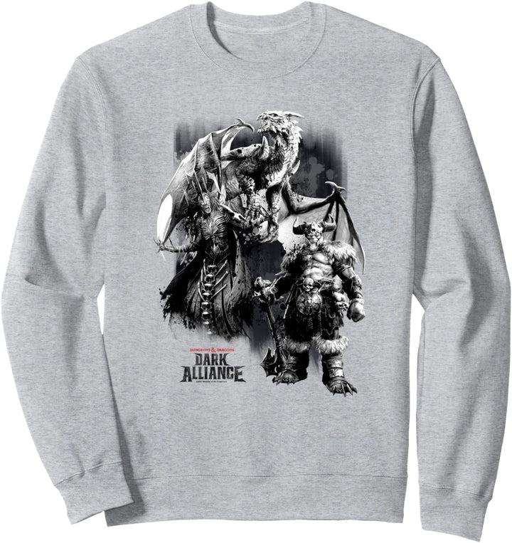 Dungeons & Dragons Group Shot Dark Alliance Black & White Sweatshirt