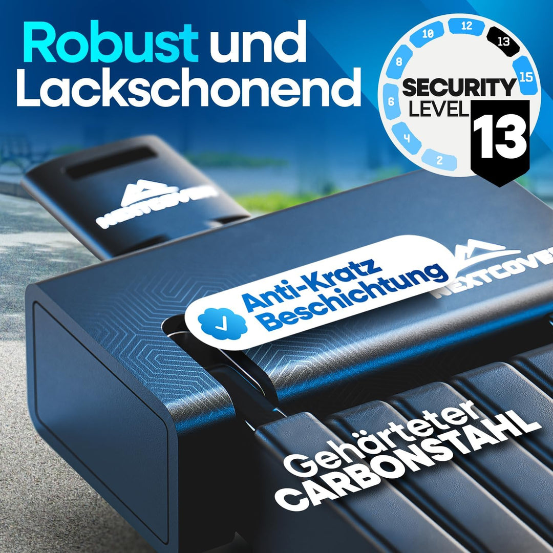 NEXTCOVER® Faltschloss Fahrrad - Das Original - mit SteelSecure-Technologie und 3 Schlüsseln I Robus