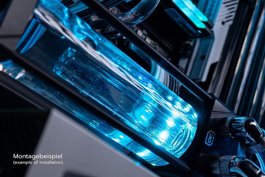 Alphacool 15382 Eisbecher Aurora D5 Acetal/Glas - 150mm Ausgleichsbehälter AGB Wasserkühlung