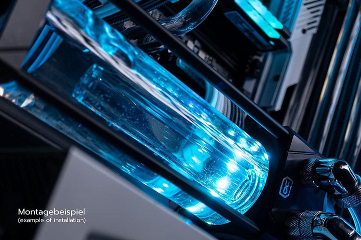 Alphacool 15382 Eisbecher Aurora D5 Acetal/Glas - 150mm Ausgleichsbehälter AGB Wasserkühlung