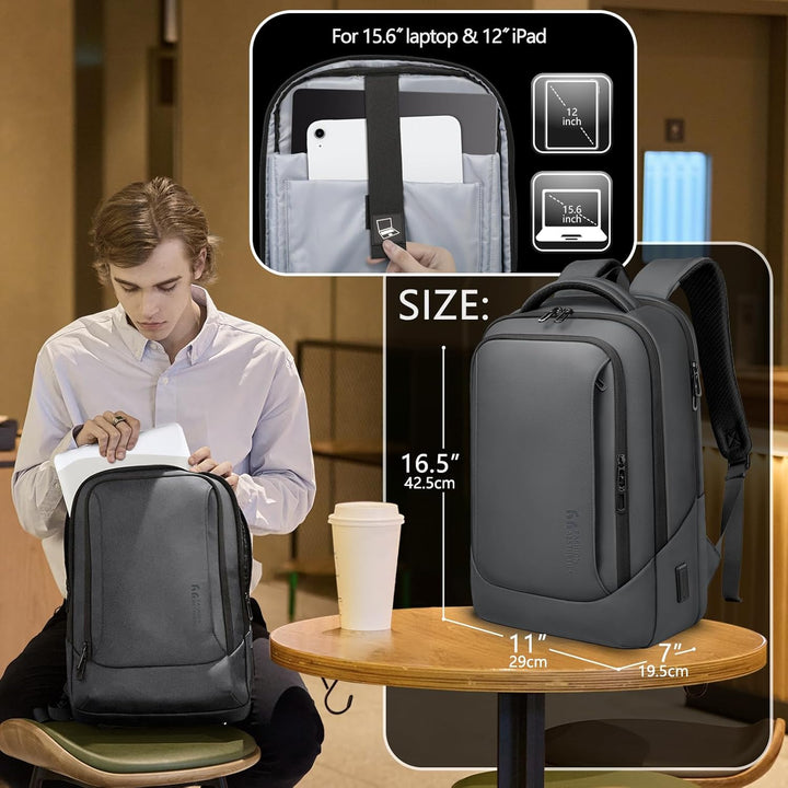 Laptop Business Rucksack Herren mit 15,6 Zoll laptopfach mit USB-Ladeanschluss Diebstahlsicher Handg