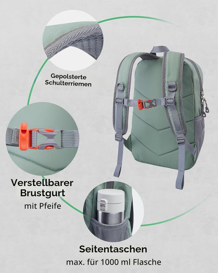 WATERFLY Rucksack Klein Wanderrucksack 12L: Leicht Tagesrucksack Mini Sport Backpack Outdoor Daypack