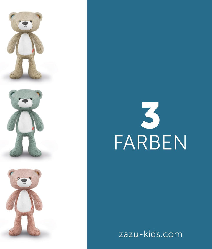 Zazu Brody Schlaftrainer - Kuscheltier mit Nachtlicht, Geräuschmaschine und Schreisensor - Lehrt den