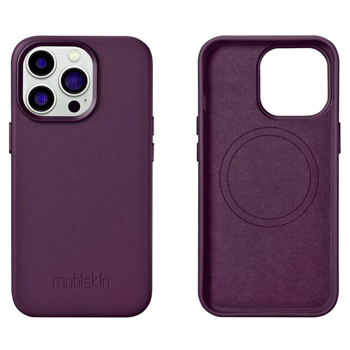 Mobiskin Hülle kompatibel mit iPhone 14 PRO MAX (6,7 Zoll), Handyhülle mit echtem Leder, Case, Schut