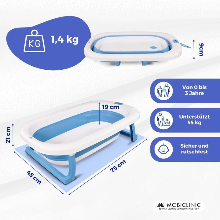 Mobiclinic® kids, Badewanne baby, Faltbare bubba, Rutschfeste innenausstattung, Leicht zu transporti