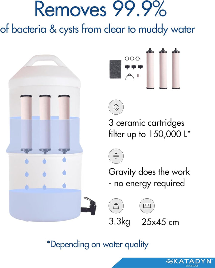 KATADYN 2110070 Wasserfilter Drip Filter Ceradyn Single, Single