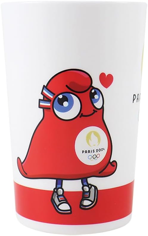FUN HOUSE Olympique Games Paris 2024 Geschirrset JO 6 Teller 22 cm, 6 Schalen 16 cm und 6 Gläser 220
