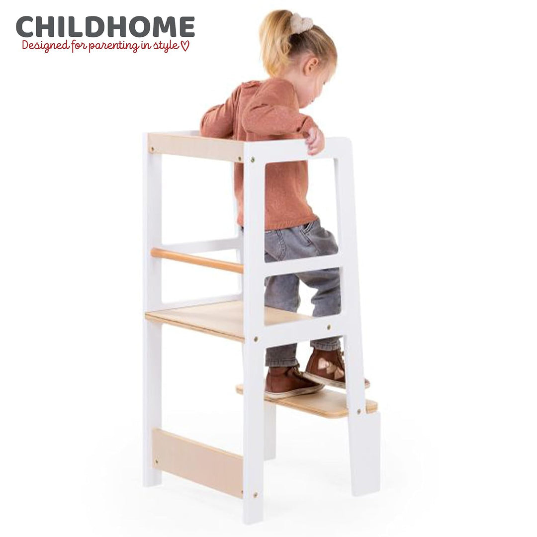 CHILDHOME, Beobachtungsturm Montessori, Lernturm für Kinder, sicher, 2 Höhen, ab 18 Monaten bis 100