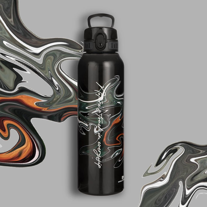 UZSPACE Trinkflasche Sport 1L, Tritan Bpa-Frei Trinkflasche Auslaufsicher mit Einhandbedienung, Kohl