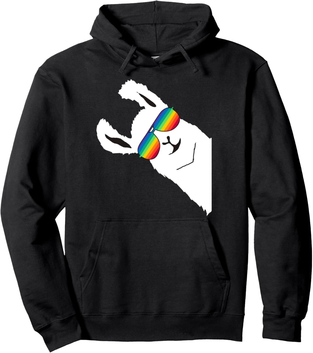 LAMA ALPAKA REGENBOGEN LGBT Pullover Hoodie