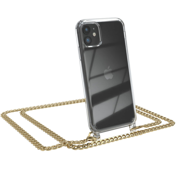 EAZY CASE Handykette kompatibel mit iPhone 11 Handyhülle mit Metall Umhängeband und Ersatz Kordel sc