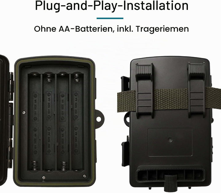 Wildkamera, 32GB SIM-Karte, HD, 18m nachtfunktion