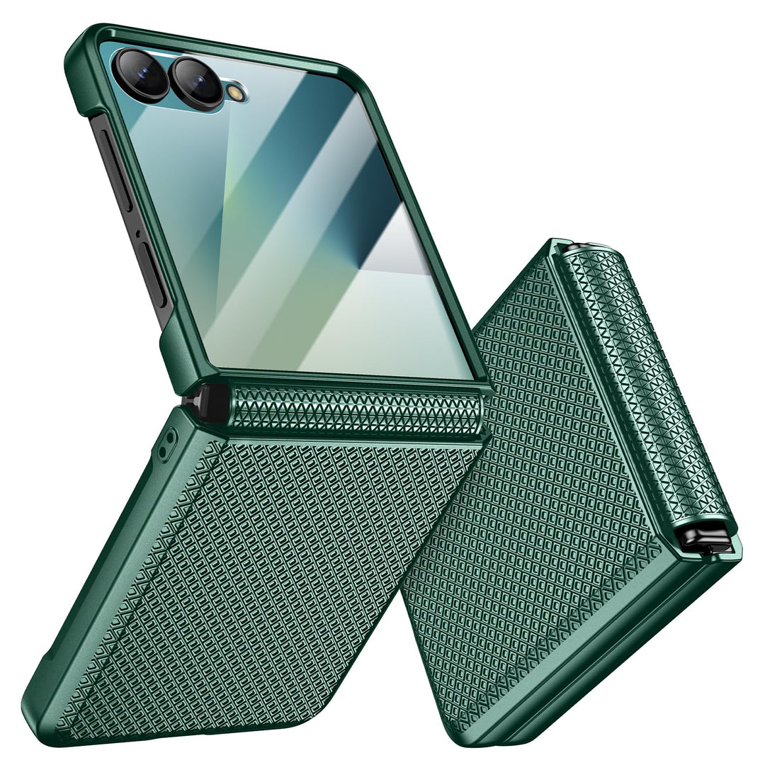 Doeshine für Samsung Galaxy Z Flip 7 Hülle [Not für Flip 7FE] mit Scharnierschutz & Displayschutzfol