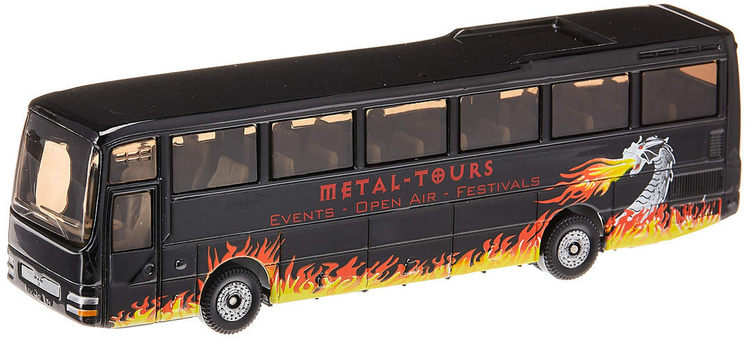 siku 1624, MAN Reisebus, Metall/Kunststoff, Schwarz, Spielzeugauto für Kinder, MAN Reisebus