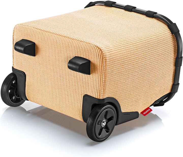 reisenthel carrycruiser Frame Raffia Black – Tragbarer Einkaufstrolley mit stabilem Aluminiumrahmen,