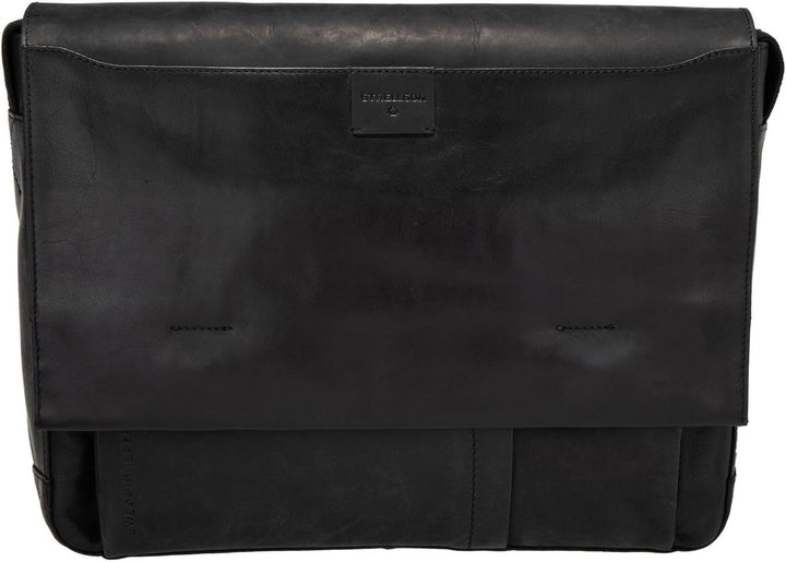 Strellson - brick lane jeremy messenger lhf Schwarz 39X31X9 Farbe:schwarz / Material:polyester,leath