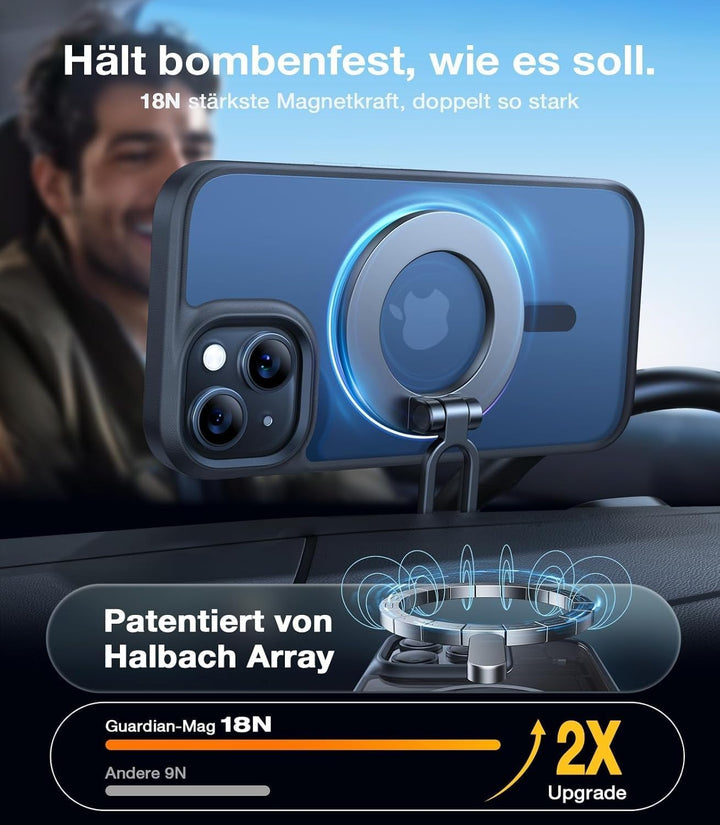 TORRAS Speziell für iPhone 13 Hülle für MagSafe Nr.1 Magnetkraft Zertifizierte Militärschutz Stossfe