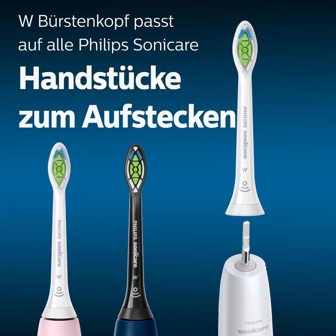 Philips Sonicare Original W2 Optimal White Standard Schallzahnbürstenköpfe - 6er-Pack in Schwarz (Mo