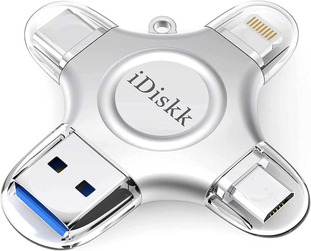 iDiskk 1 TB MFi-zertifizierter Fotospeicher für iPhone, USB-Flash-Laufwerk für USB-C, iPad, Android,