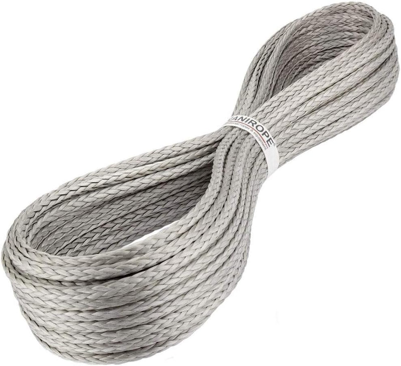 Kanirope® Dyneema Seil PRO 3mm 30m Silber 12-fach geflochten SK78 verstreckt beschichtet