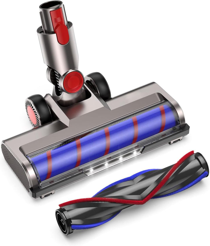 Motorisierte Bodenbürste kompatibel mit Dyson V7 V8 V10 V11 V15 Staubsauger – LED Bürstenkopf mit 4