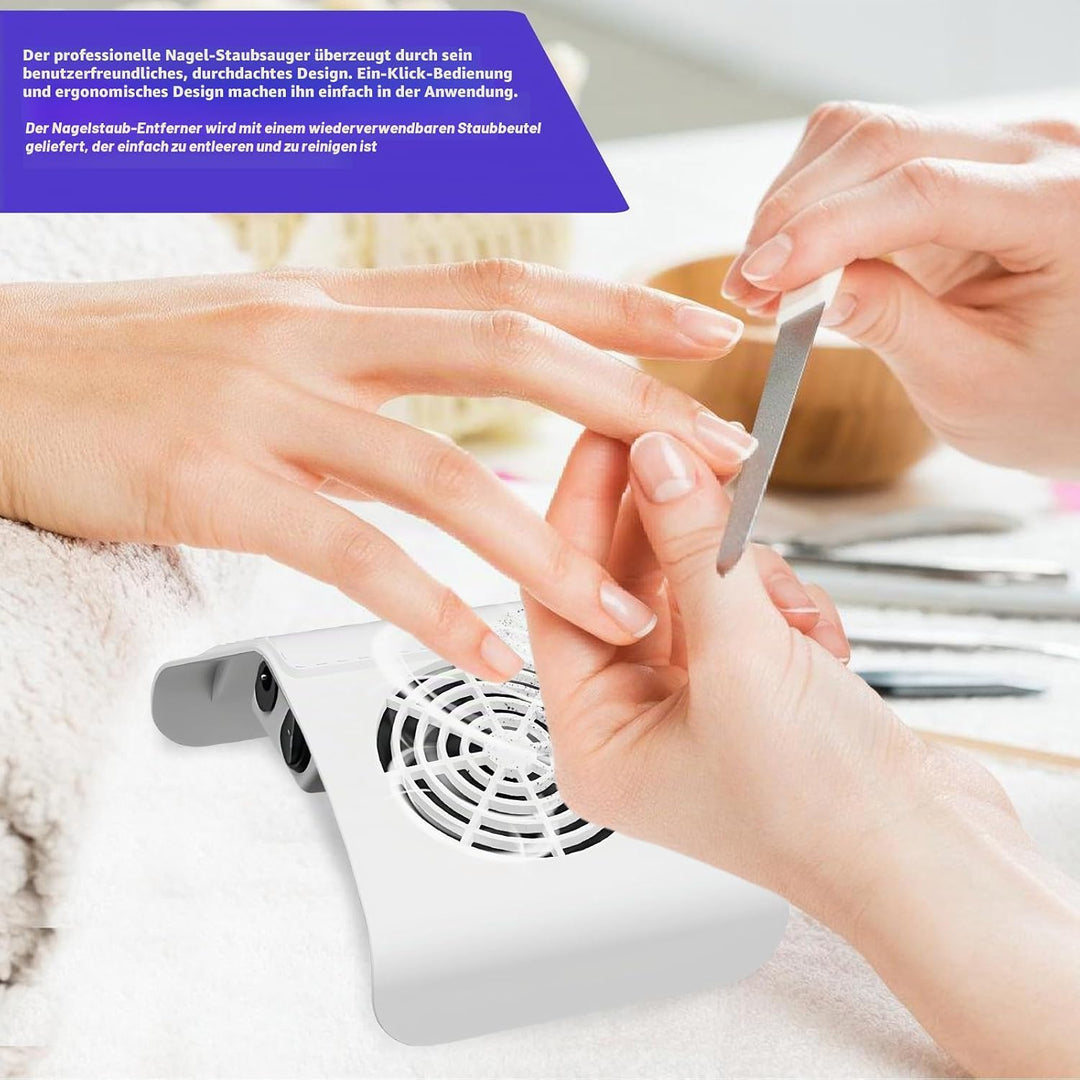 Professionelle Nagelstaubsauger: 40w Staubabsaugung für Nägel mit 2 Staubsammelbeutel, Professionell