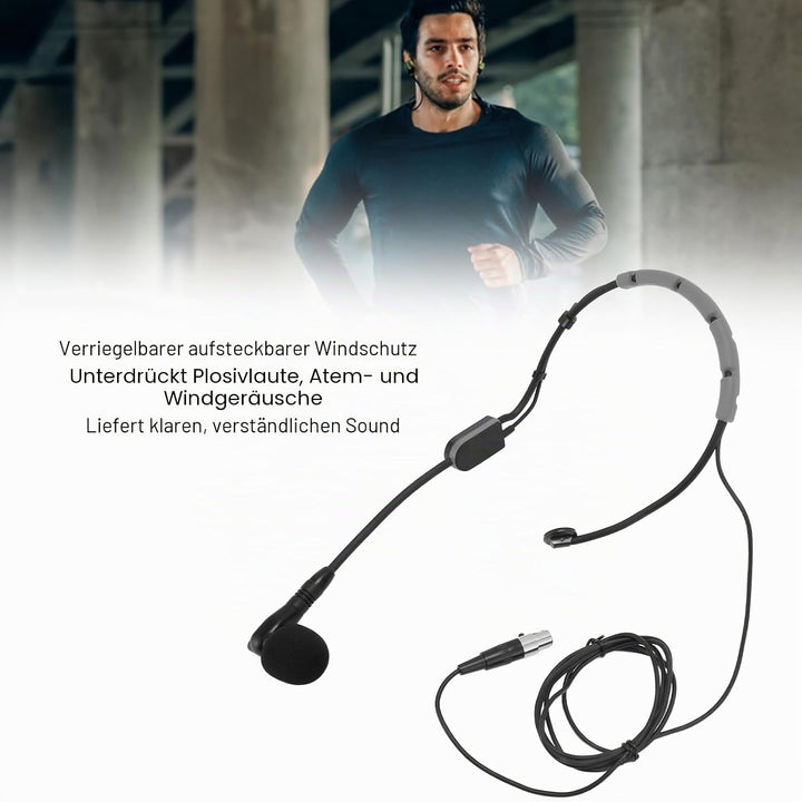 Kopfbügelmikrofon für Shure PGA31 SM31 SM35 Wireless-System, Headset-Kondensatormikrofon, mit TQG-An