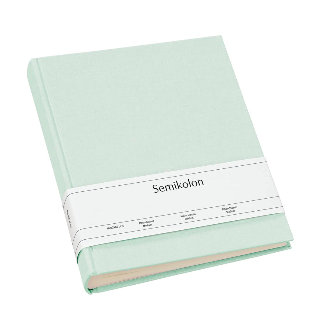 Semikolon 361765 Foto-Album Classic Medium - 21,6 x 25,5 cm - 80 Seiten cremefarben, für 160 Fotos -