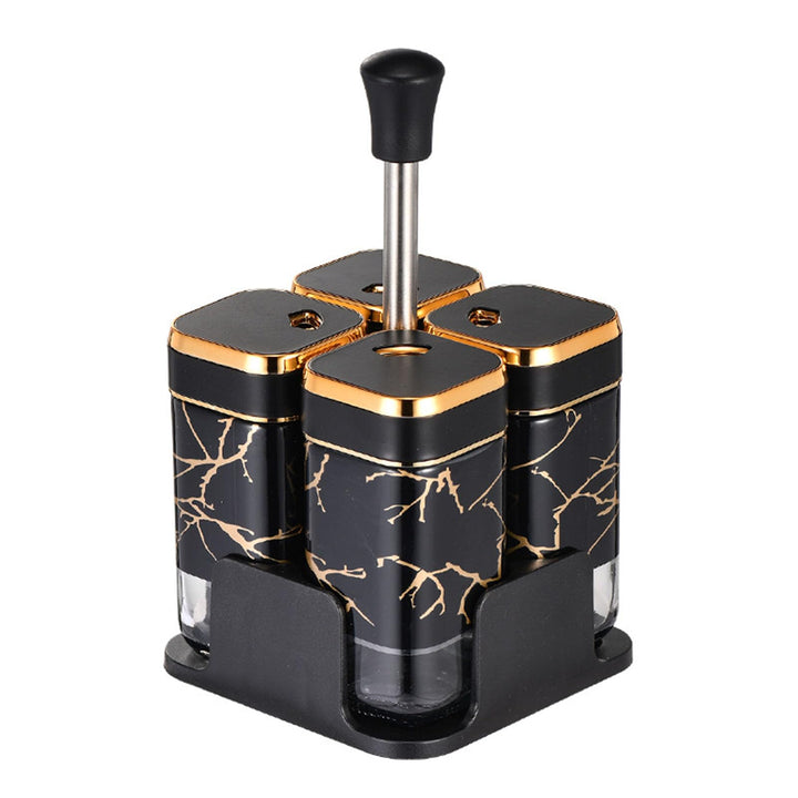 Gewürzflasche Glas Dispenser, versiegelt und feuchtigkeitsfest, Kapazität 200ml Cruets mit 360° dreh