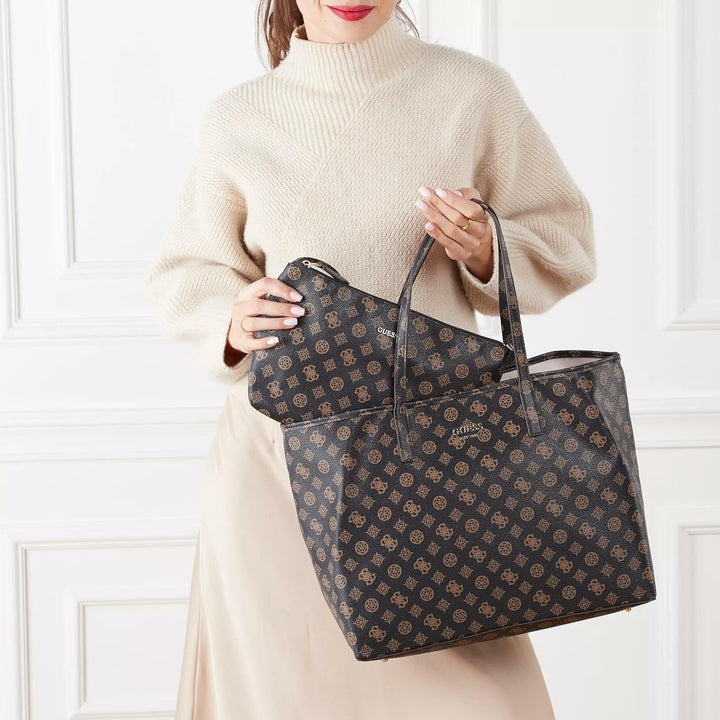 GUESS Women Vikky Large Tote Bag, braun