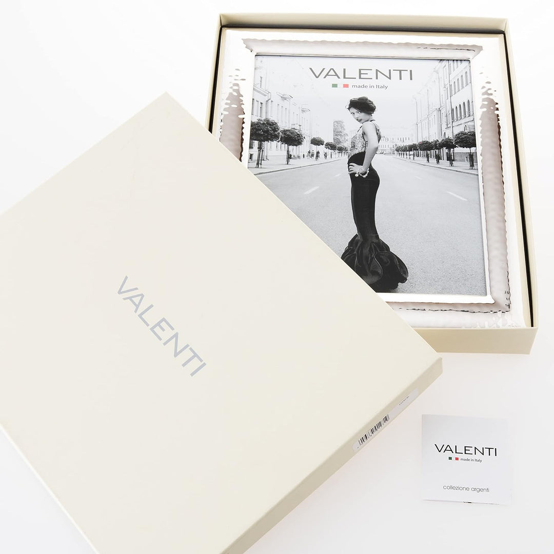 Valenti&Co. - Bilderrahmen - Silber in gehämmerter Optik - glänzend Hochzeit, zum Geburtstag von Fre