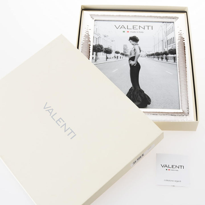 Valenti&Co. - Bilderrahmen - Silber in gehämmerter Optik - glänzend Hochzeit, zum Geburtstag von Fre