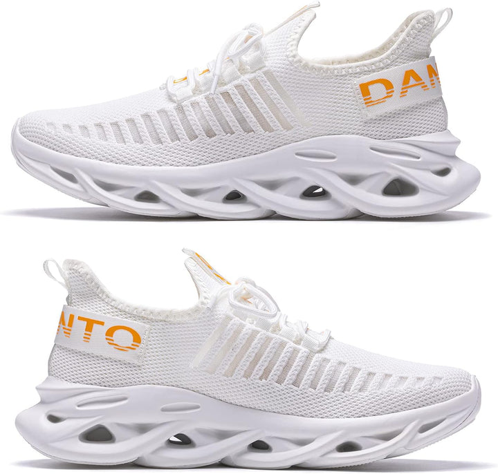 DANNTO Laufschuhe Herren Turnschuhe Damen Sneaker Leichte Atmungsaktiv rutschfeste Sportschuhe Gym F