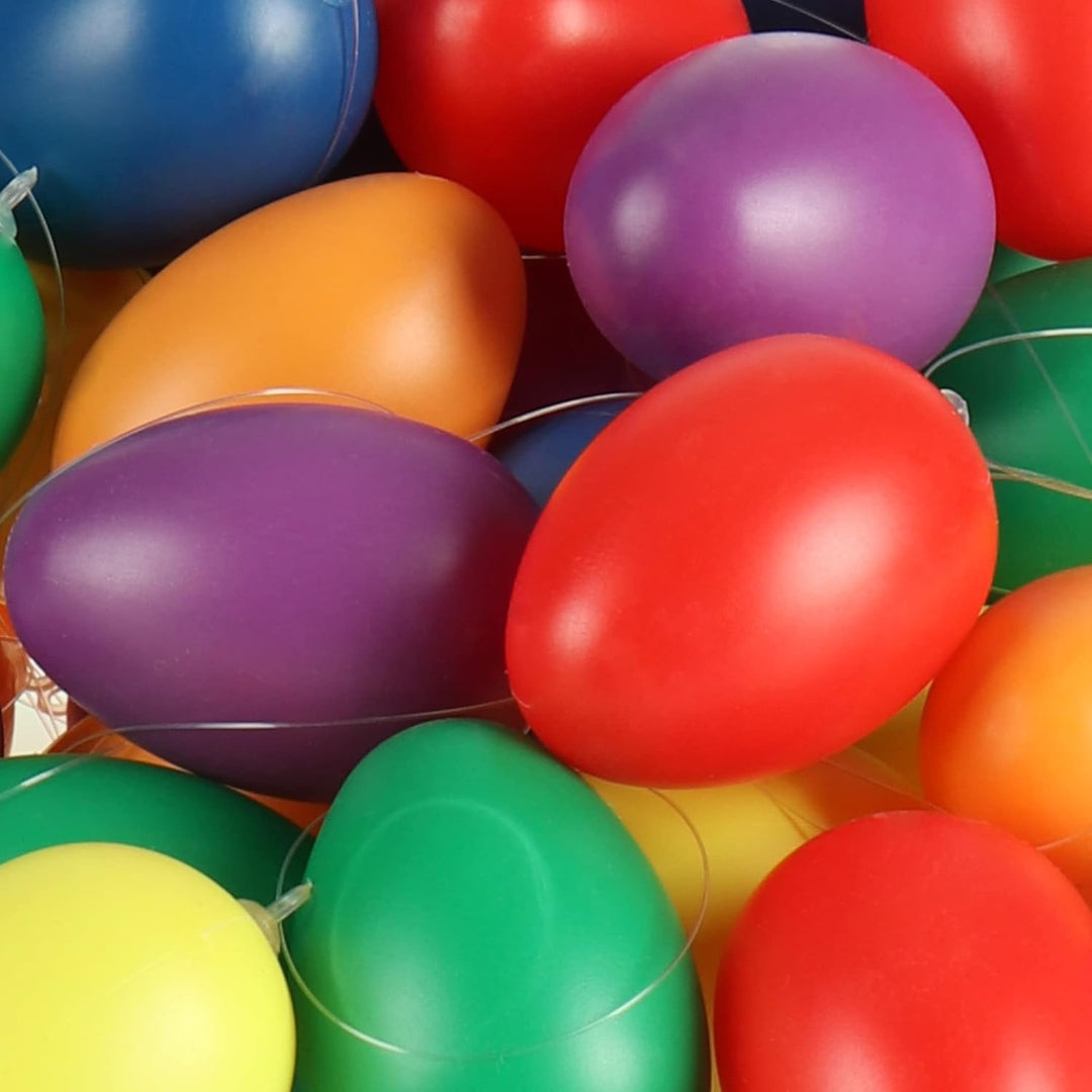 com-four® 60x Ostereier zum Aufhängen - Osterdeko in schönen leuchtenden Farben - Hänge-Deko für den