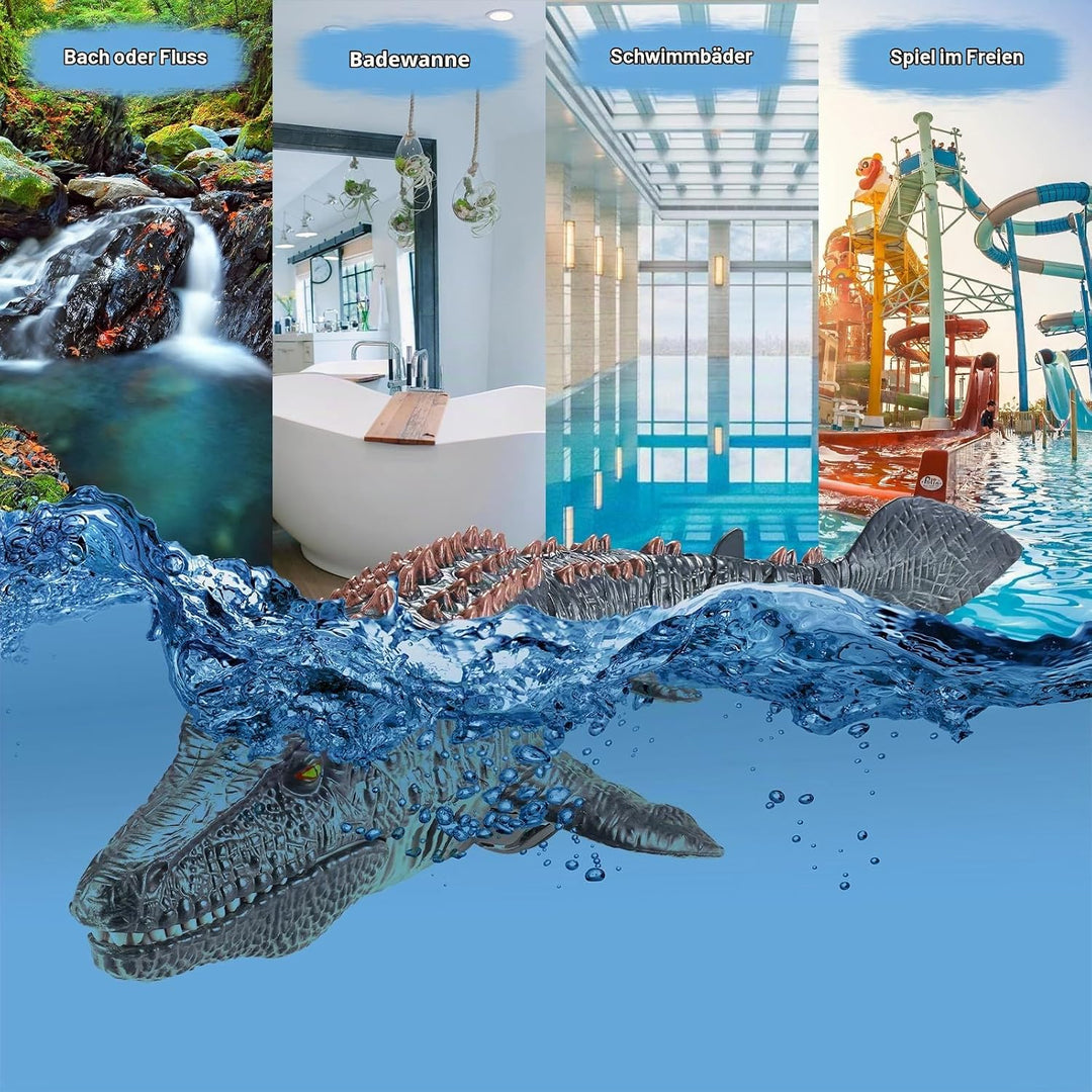 Ferngesteuertes Mosasaurus Spielzeug für Kinder, Ferngesteuertes Elektrisches Dinosaurier Boot mit S