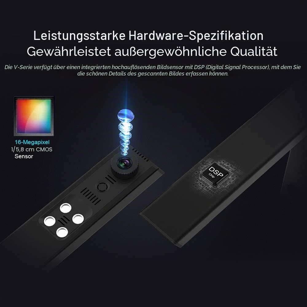 Viisan VK16 Dokumenten-und Buchscanner digitalisiert A3-Vorlage blitzschnell. 16MP Sensor. Buch-Dopp