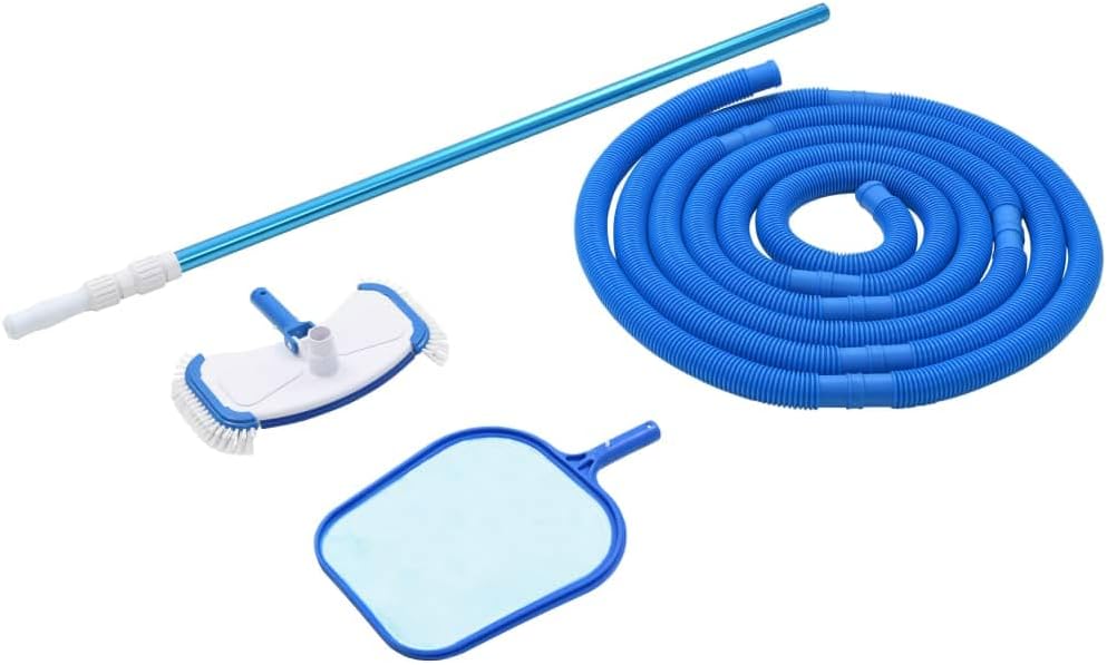 vidaXL Pool Reinigung Set 4-TLG. Kescher Poolsauger Bodensauger Poolreiniger