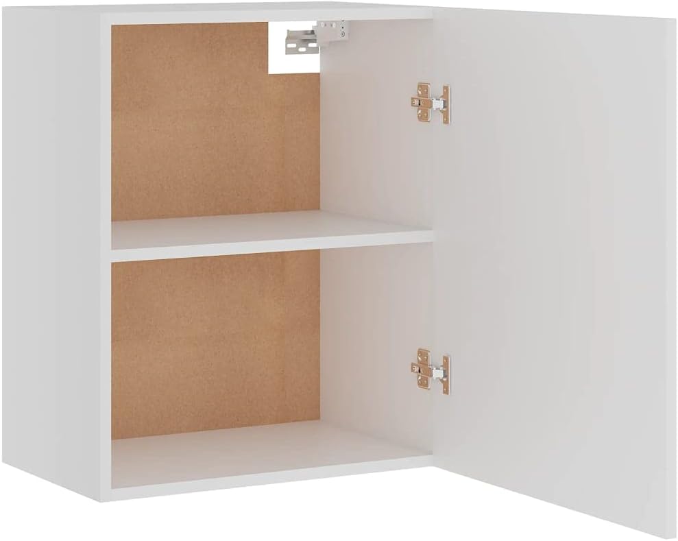 homiuse Hängeschränke 2 STK. Weiss 50x31x60 cm Holz KüChenschrank HäNgeschrank KüChe Vorratsschrank