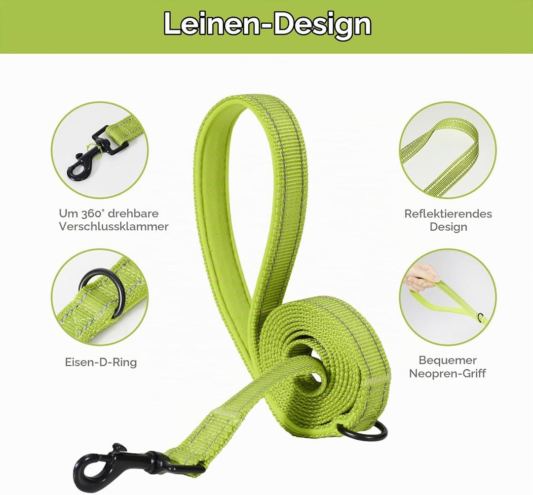 BELLA &amp; PAL Hundegeschirr Kleine Hunde mit Leine, Step-in Geschirr aus Air Mesh, Anti Zug Reflektier